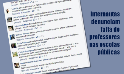  Internautas usam fanpage do SINTE/RN para denunciar falta de professores nas escolas públicas