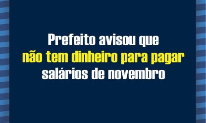Carlos Eduardo tem prazo de pagamento para o IPTU, mas não tem prazo para pagamento dos salários