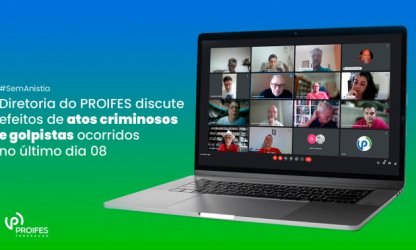 Diretoria do PROIFES discute efeitos de atos criminosos e golpistas ocorridos no último dia 08