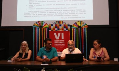 VI Encontro Nacional de aposentados do PROIFES chega ao fim com produção de carta de São Luís