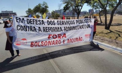 Servidores mobilizam-se em Brasília contra a reforma administrativa