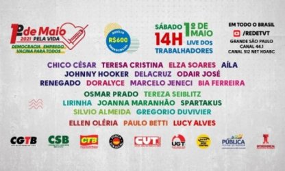1º de Maio da CUT e Centrais: dia de reflexão, de luta e também de muita música
