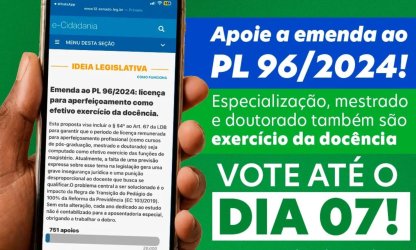 Participe da Consulta Pública e VOTE SIM pelo direito de aperfeiçoamento como efetivo exercício da docência