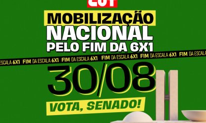 Trabalhadores e trabalhadoras vão às ruas para pressionar o Senado pelo fim da 6x1
