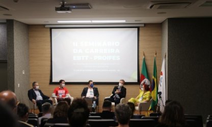 Expectativa da retomada de avanços marca abertura do II Seminário do EBTT do PROIFES-Federação; assista 
