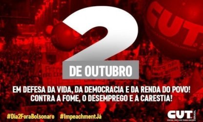 Atos #ForaBolsonaro serão reforçados por partidos políticos e movimentos populares