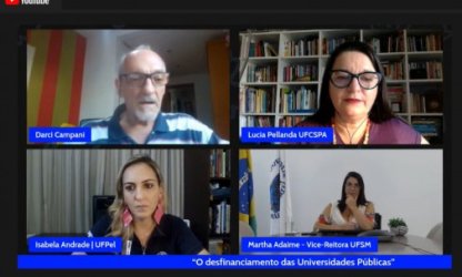 Reitoras debatem o desfinanciamento das universidades públicas em live da ADUFRGS-Sindical