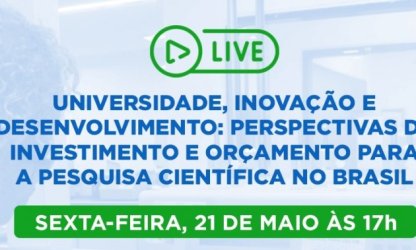 PROIFES debate Universidade, Inovação e Pesquisa científica nessa sexta-feira (21) às 17h