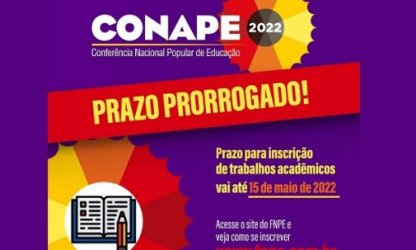 CONAPE 2022: prazo para envio de trabalhos acadêmicos é prorrogado para 15 de maio