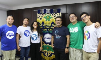 ADURN-Sindicato recebe presidenta eleita da UNE para dialogar sobre a defesa da educação pública