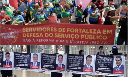 Comissão começa a discutir relatório da ‘reforma’ administrativa, e servidores protestam