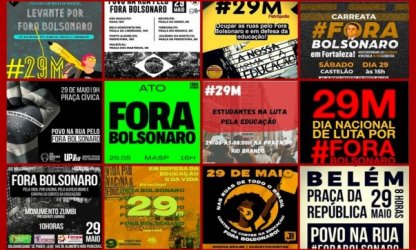 #29M: estudantes, sindicatos e até torcidas farão atos neste sábado contra Bolsonaro