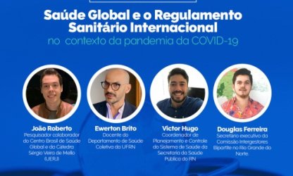 Pesquisadores debatem Saúde Global e o Regulamento Sanitário Internacional em aula pública, nesta quinta (16)
