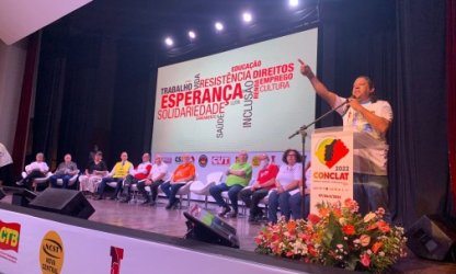 Nossa força está na unidade e luta por um Brasil mais democrático, soberano e justo, afirma Adilson Araújo na abertura da Conclat