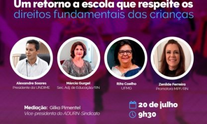 Aula pública discute retorno à escola que respeite os direitos fundamentais das crianças