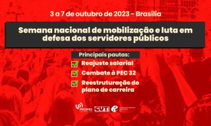 PROIFES realiza semana de mobilização e luta em defesa dos servidores públicos