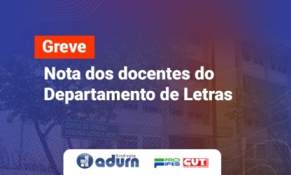 Nota conjunta do corpo docente do Departamento de Letras/CCHLA-UFRN
